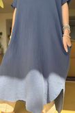 Made in Italy Paulo Pillow Cotton Shirt Dress Dark Denim /15 =